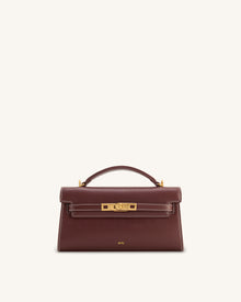Noor Top Handle Bag - Reddish Brown
