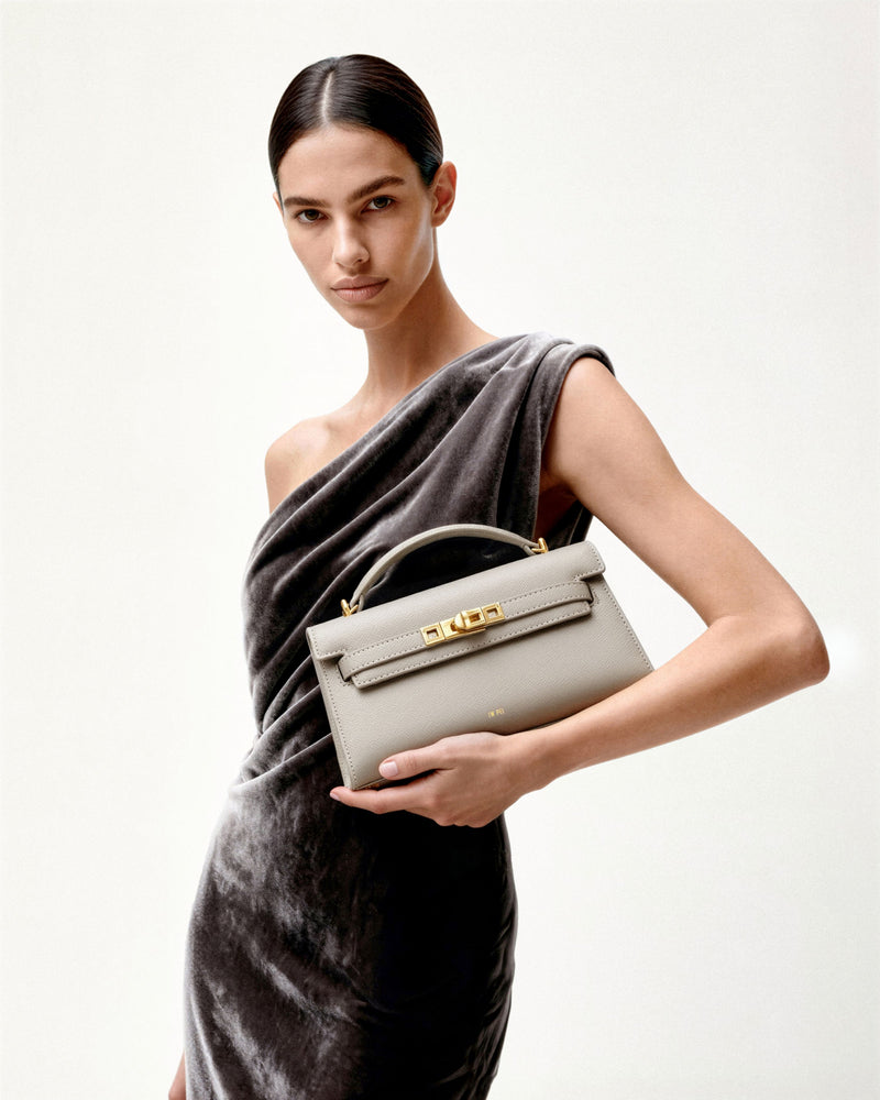 Noor Top Handle Bag - Elephant Gray