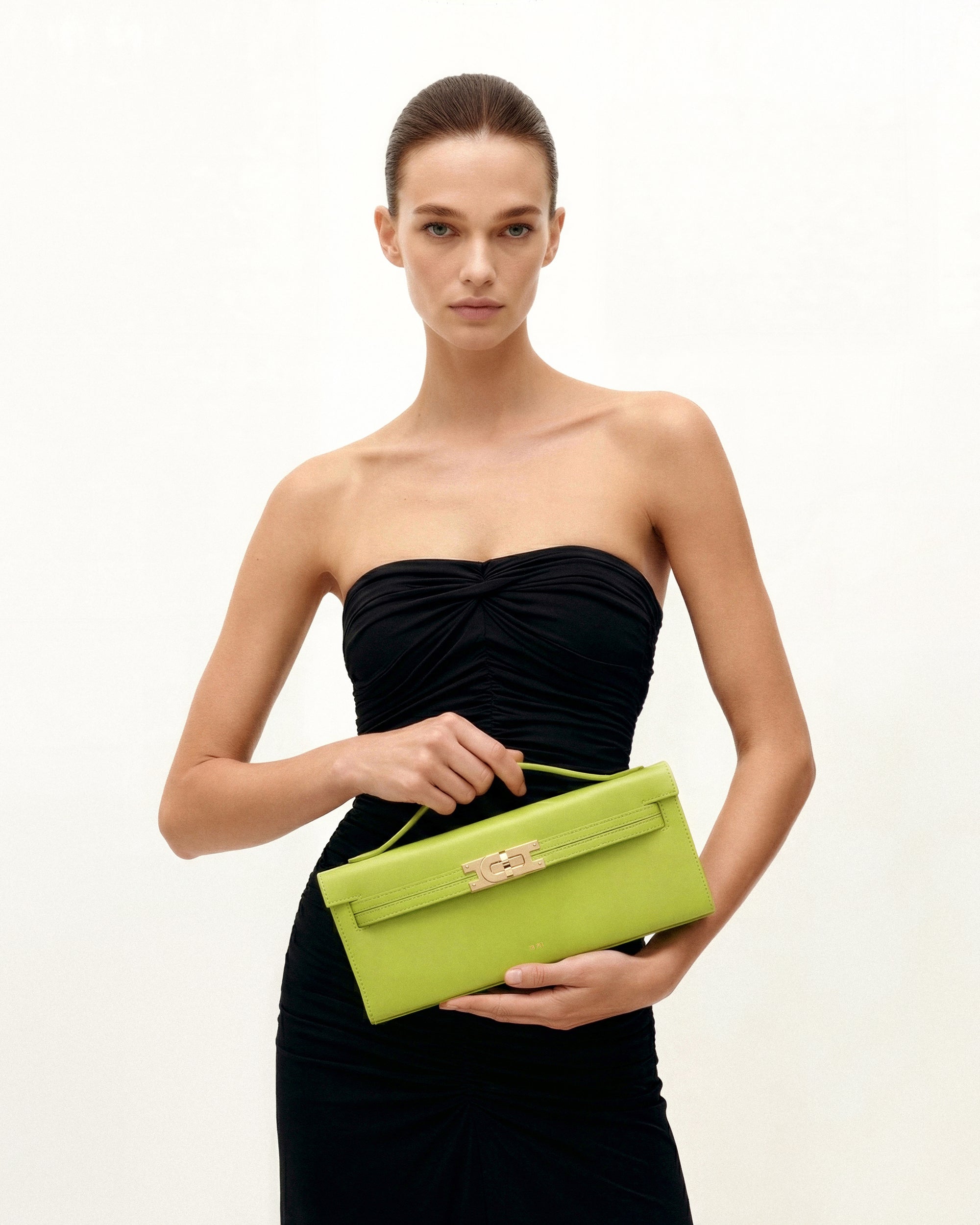 Bria Structured Top Handle Bag - Green