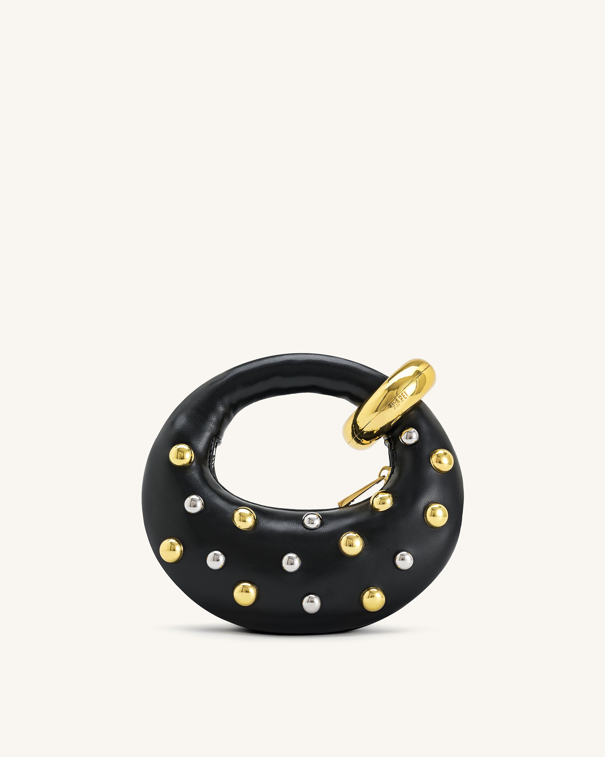 Abacus Studded Mini Top Handle Bag - Black