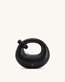 Abacus Mini Top Handle Bag - Black Croc