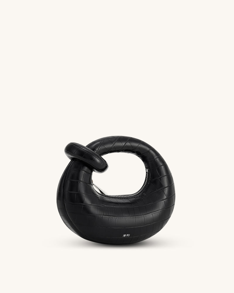 Abacus Mini Top Handle Bag - Black Croc