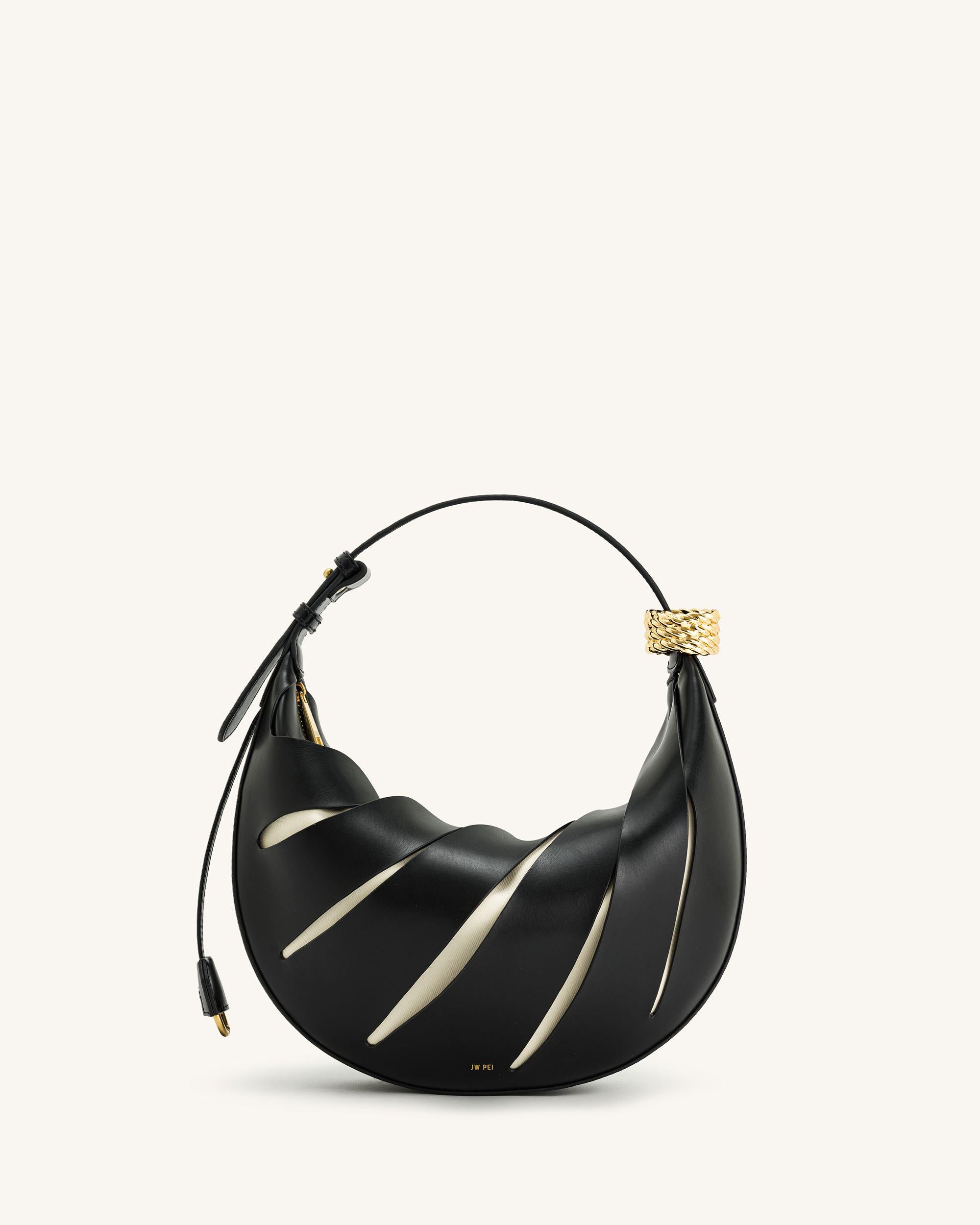 Jana Hollow Out Shoulder Bag - Black | JW PEI