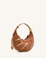 Jana Hollow Out Shoulder Bag - Brown