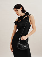 Orla Weave Handbag - Black