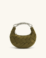 Orla Weave Handbag - Dark Olive