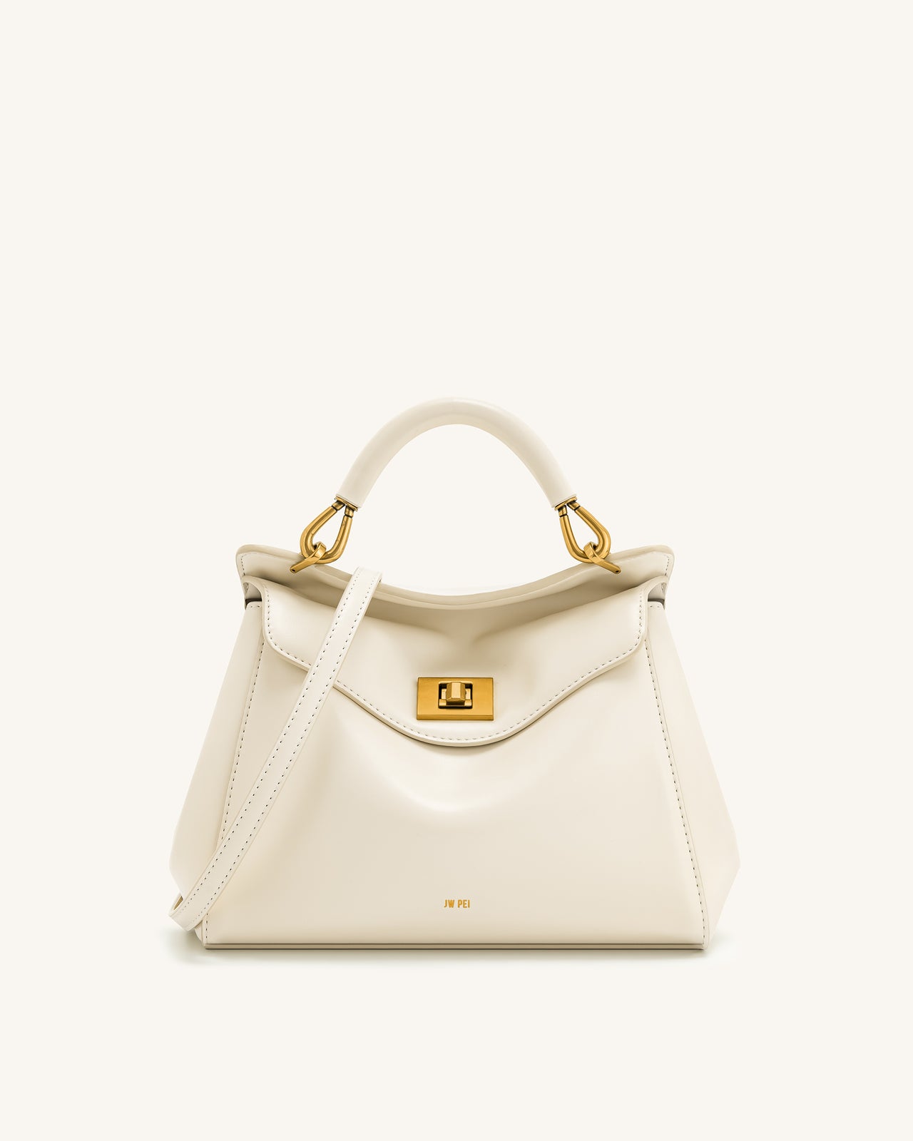 Lucia Classic Top Handbag - White