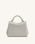 Lucia Classic Top Handle Bag - Light Gray