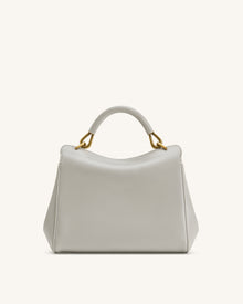 Lucia Classic Top Handle Bag - Light Gray
