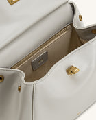 Lucia Classic Top Handle Bag - Light Gray