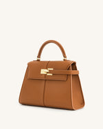 Elise Large Top Handle Bag - Brown