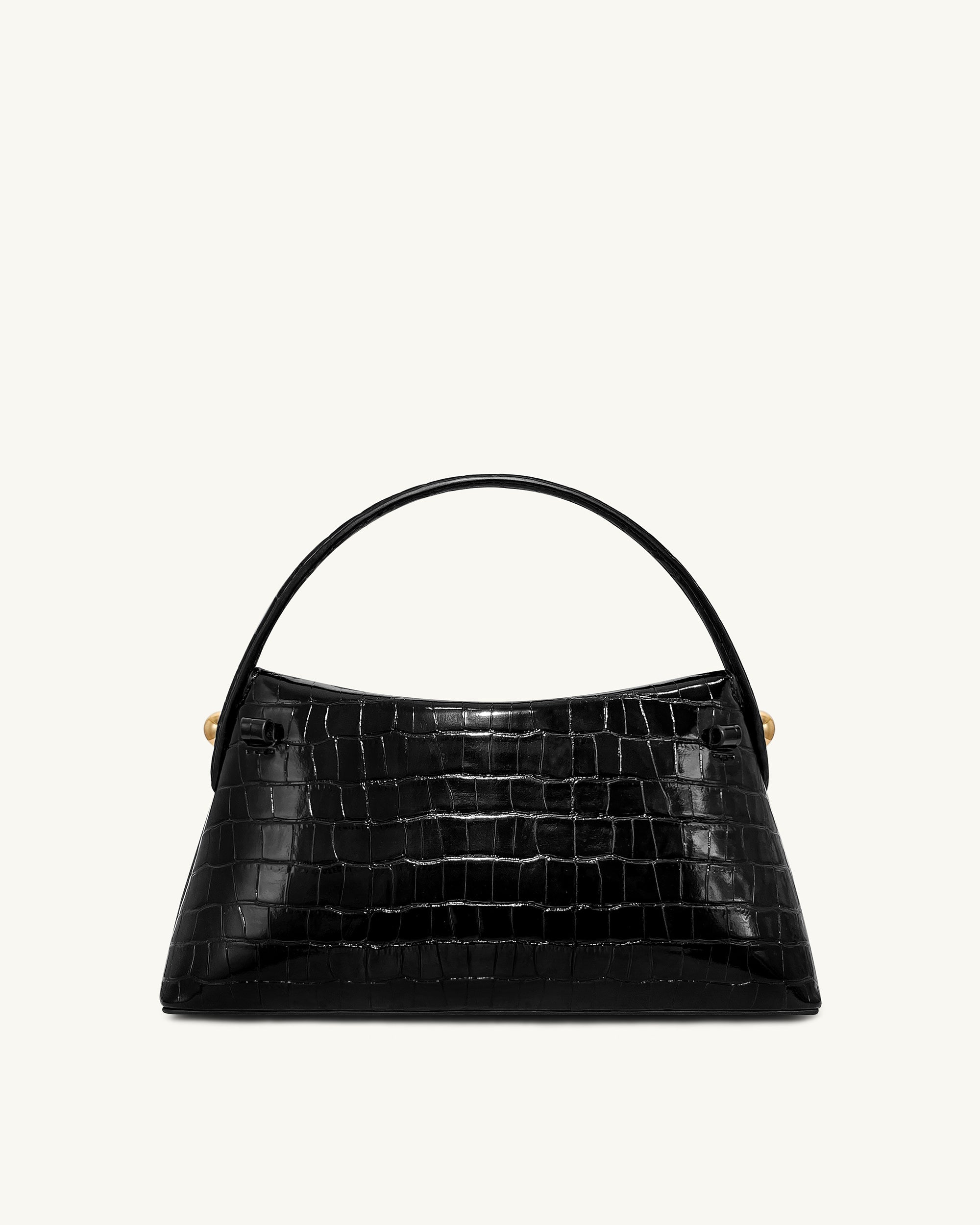 Talia Top Handle Bag - Black Croc