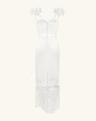 Orchid Embroidered Corset Dress - White