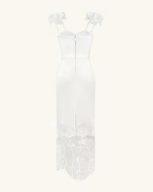 Orchid Embroidered Corset Dress - White