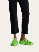 Tara Leaf Platform Clog - Neon Green