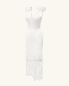 Orchid Embroidered Corset Dress - White