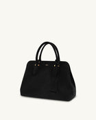 Lara Faux Suede Tote Bag - Black