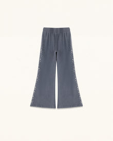 Gradient Pearl Trim Drawstring Sweatpants - Washed Slate