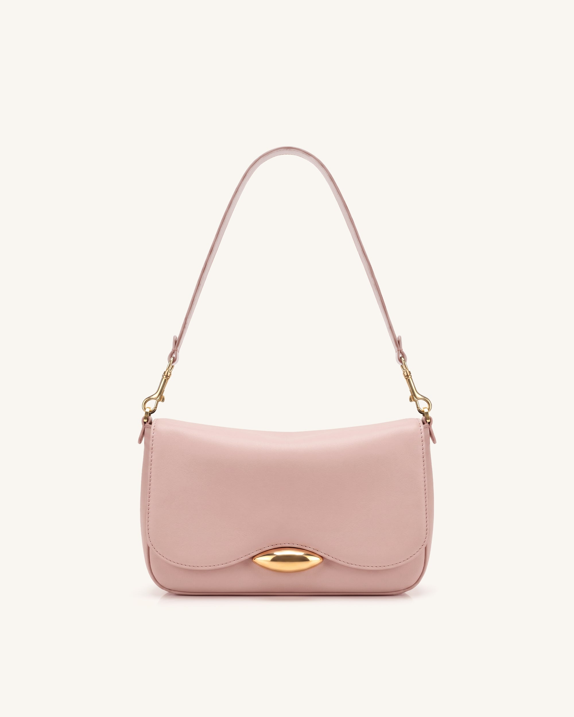 Sofia Classic Flap Shoulder Bag - Nude Pink