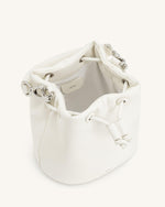 Yulia Padded Bucket Bag - White