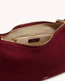 Nell Fringe Hardware Top Handle Bag - Burgundy