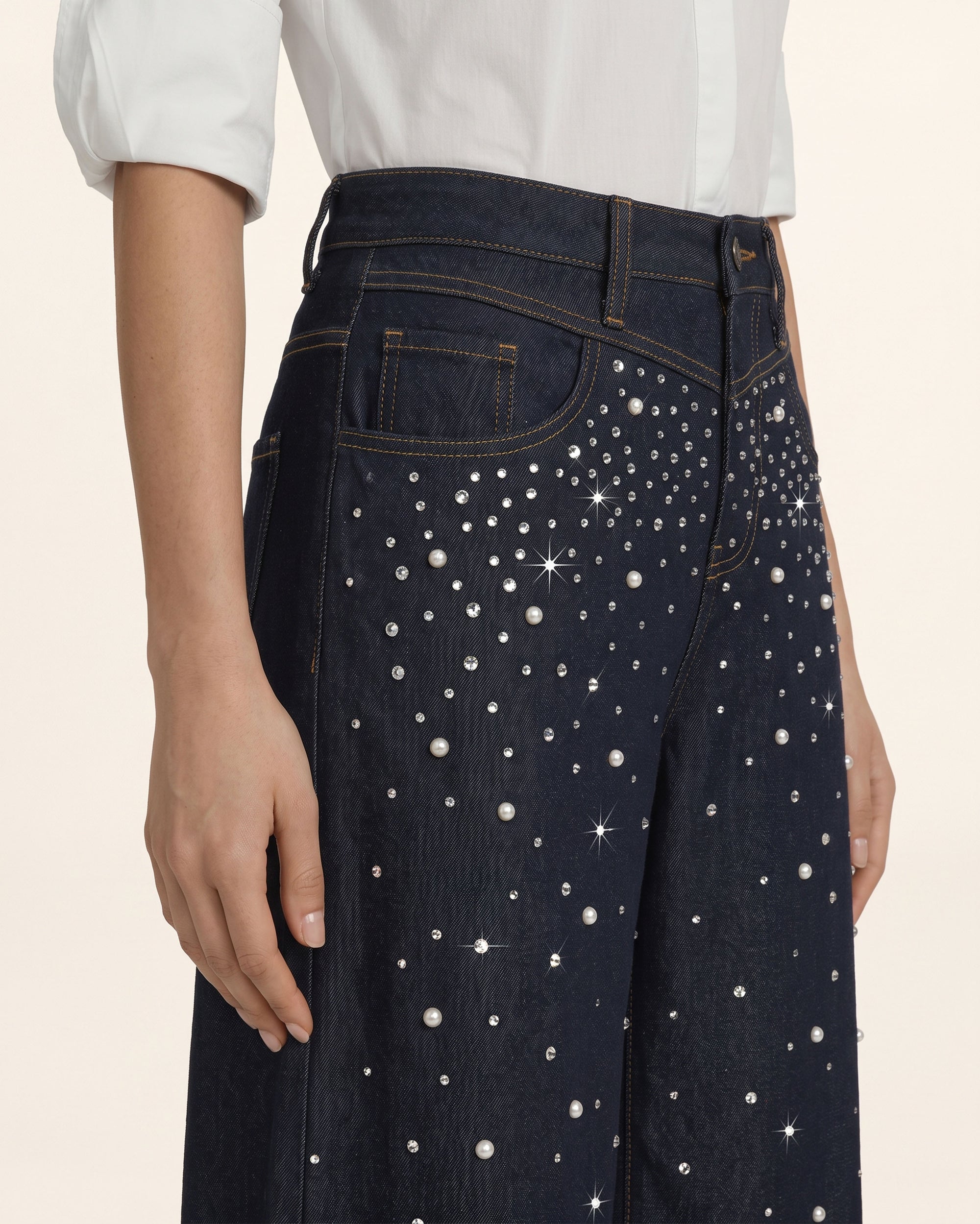 The Pearl Rhinestone Overachiever Jean - Deep Thoughts Only