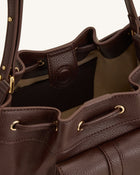 Harper Drawstring Shoulder Bag - Brown