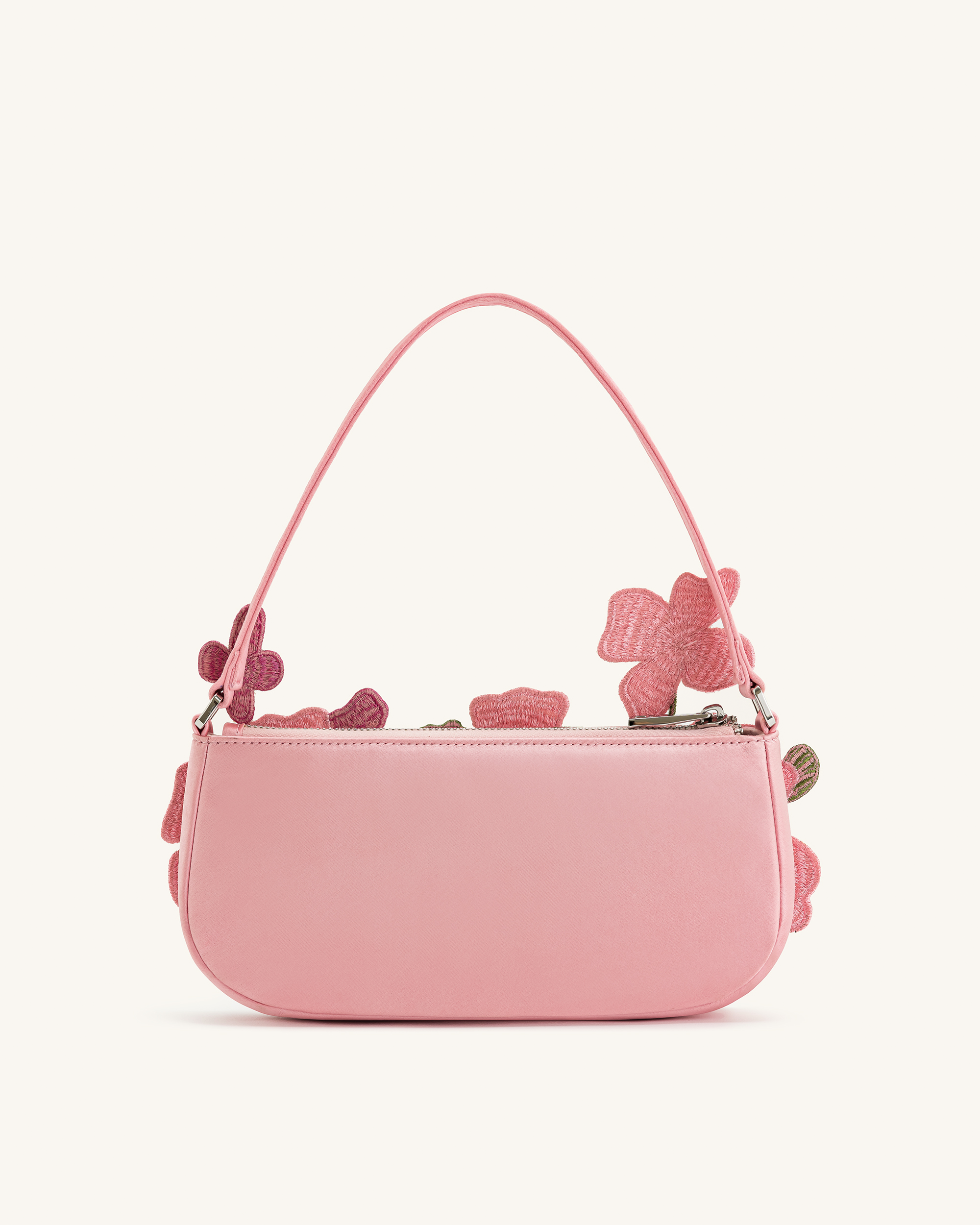 Leona Bead Embellished Shoulder Bag - Pink