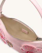 Lily Orchid Embroidered Shoulder Bag - Pink
