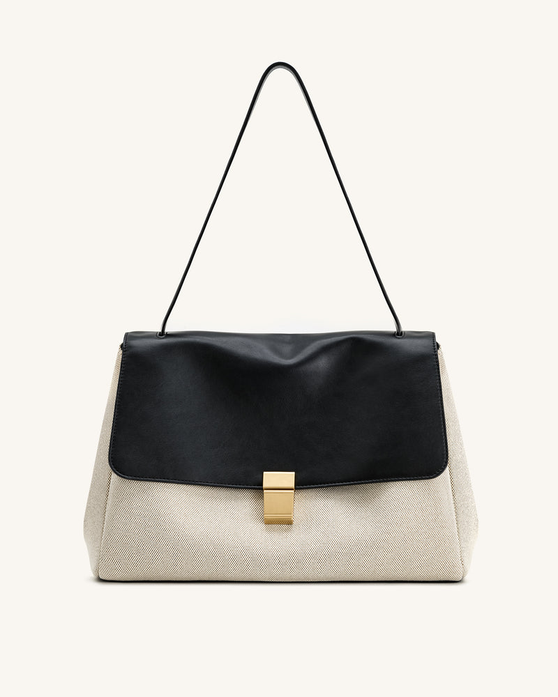 Hilary Shoulder Bag - Black Canvas