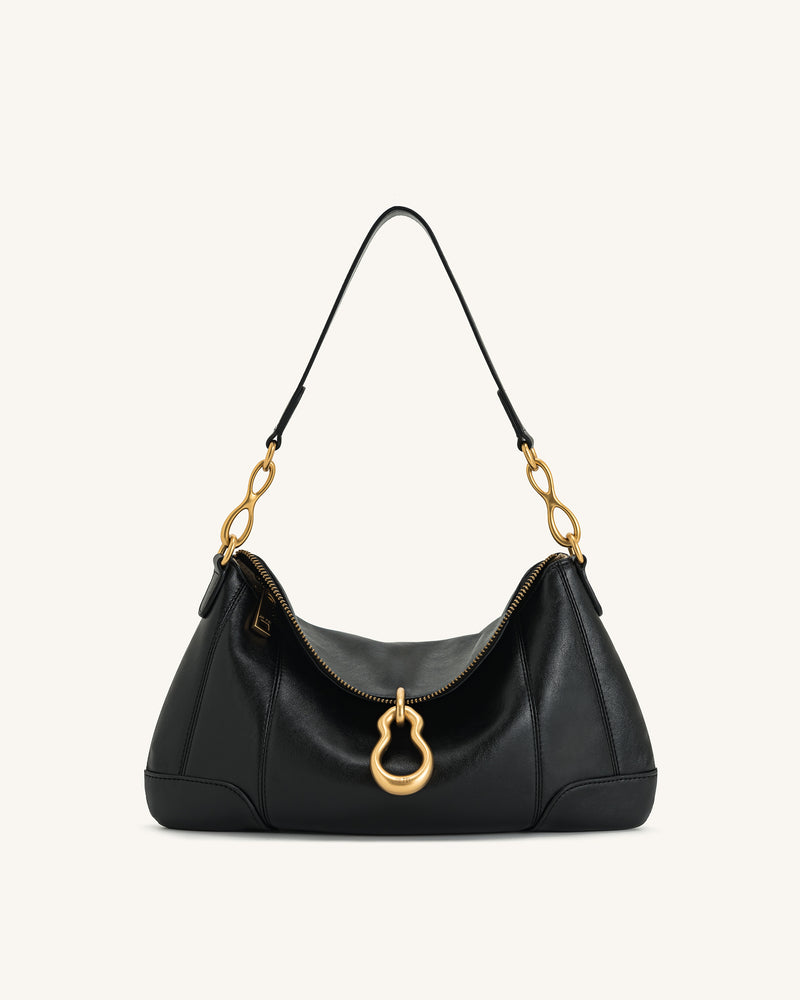 Jayla Charm Shoulder Bag - Black