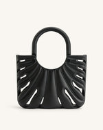 Faye Leaf Beach Bag - Black