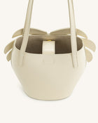 Cecelia Leaf Shape Shoulder Bag - White