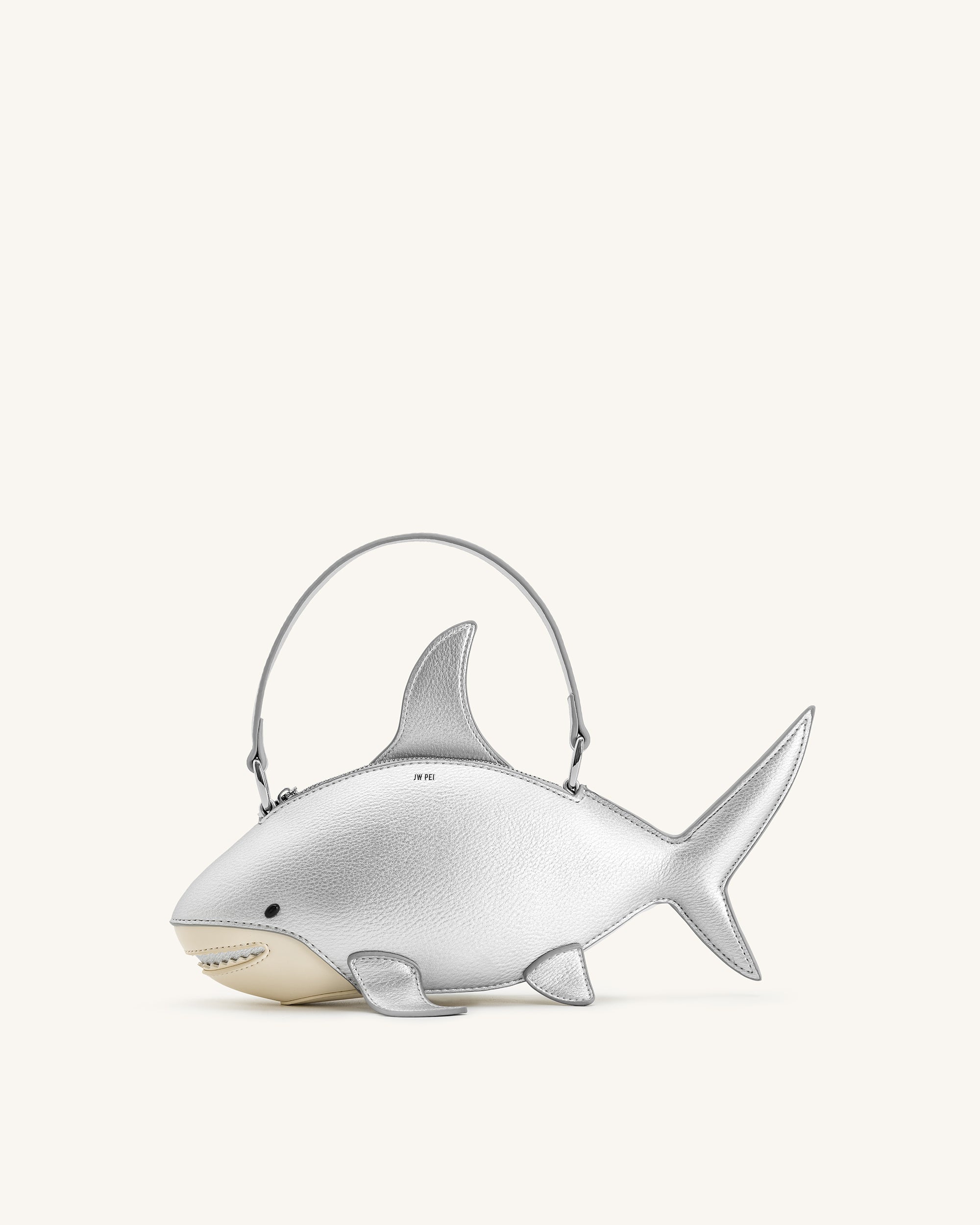 Nerys Shark Look Top Handle Bag - Silver