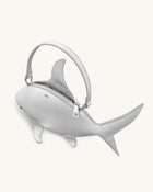Nerys Shark Look Top Handle Bag - Silver
