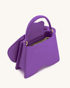 Flora Orchid Shaped Top Hand Bag - Purple