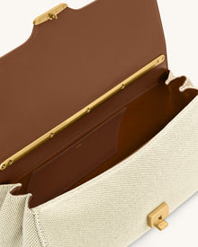 Eloise Shoulder Bag - Brown Canvas