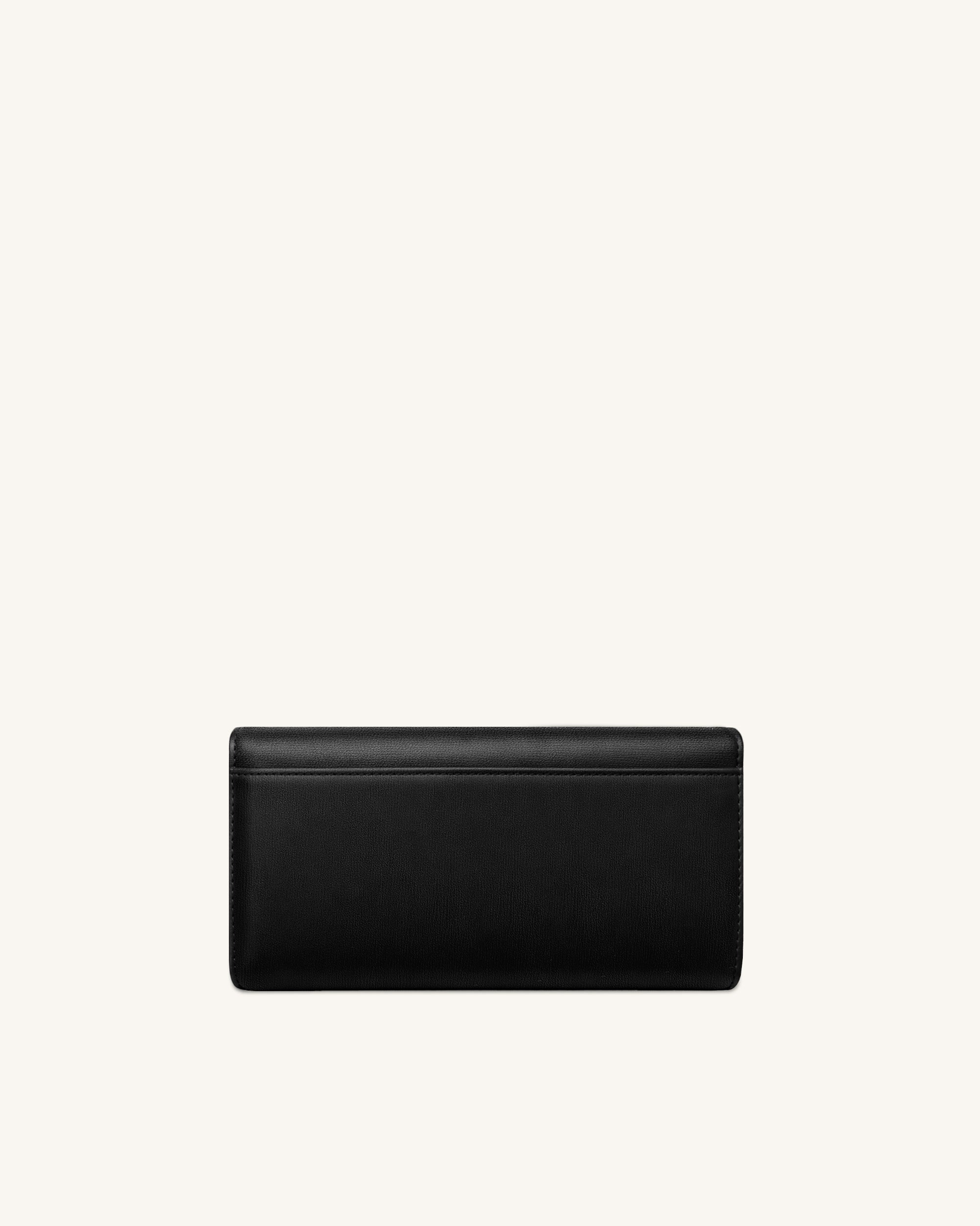 Seren Flap Long Wallet - Black