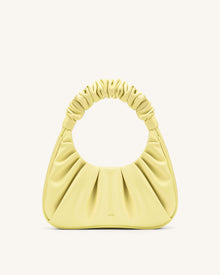 Gabbi Ruched Hobo Handbag - Light Yellow