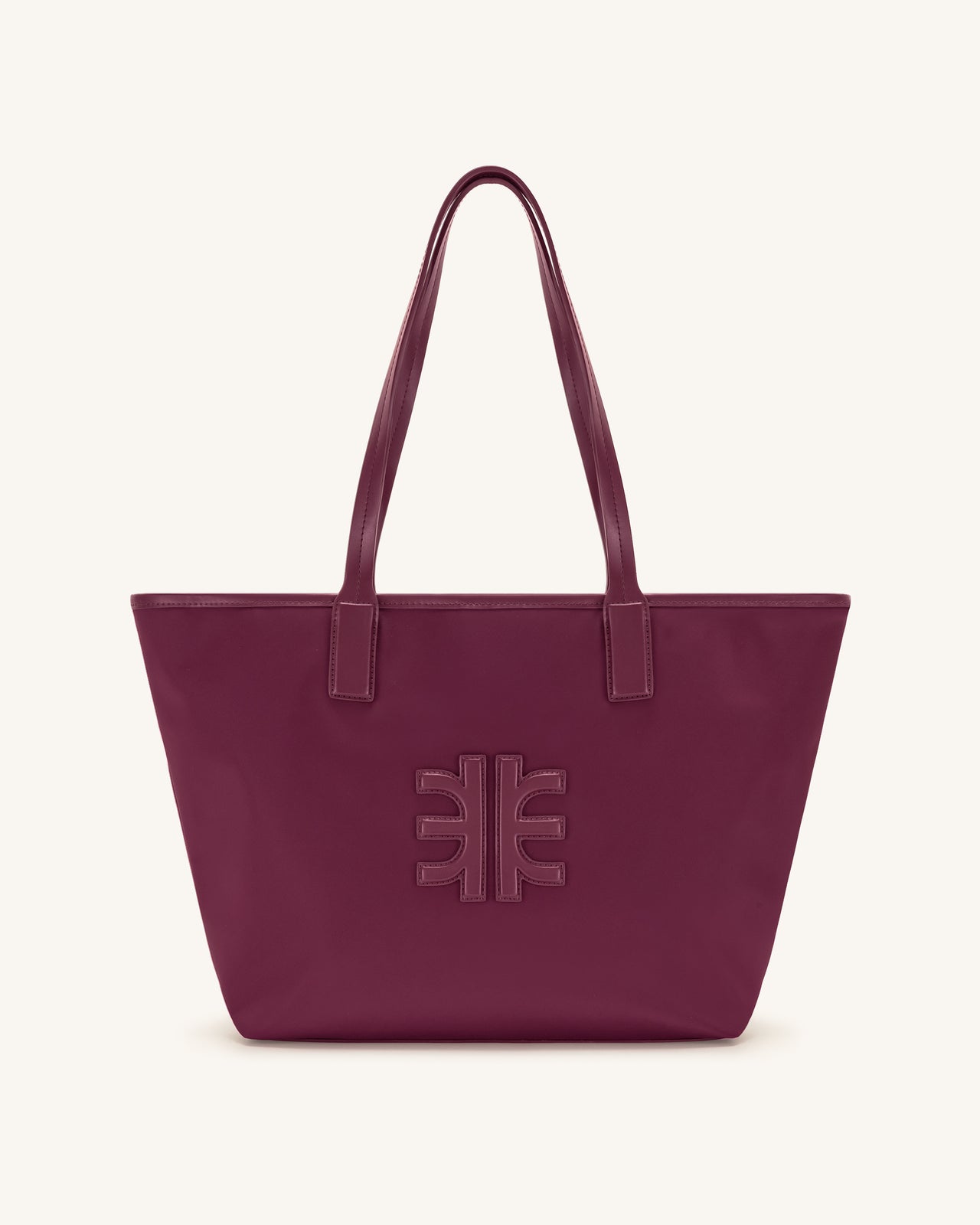 Cathy Nylon Tote Bag - Bordeaux red