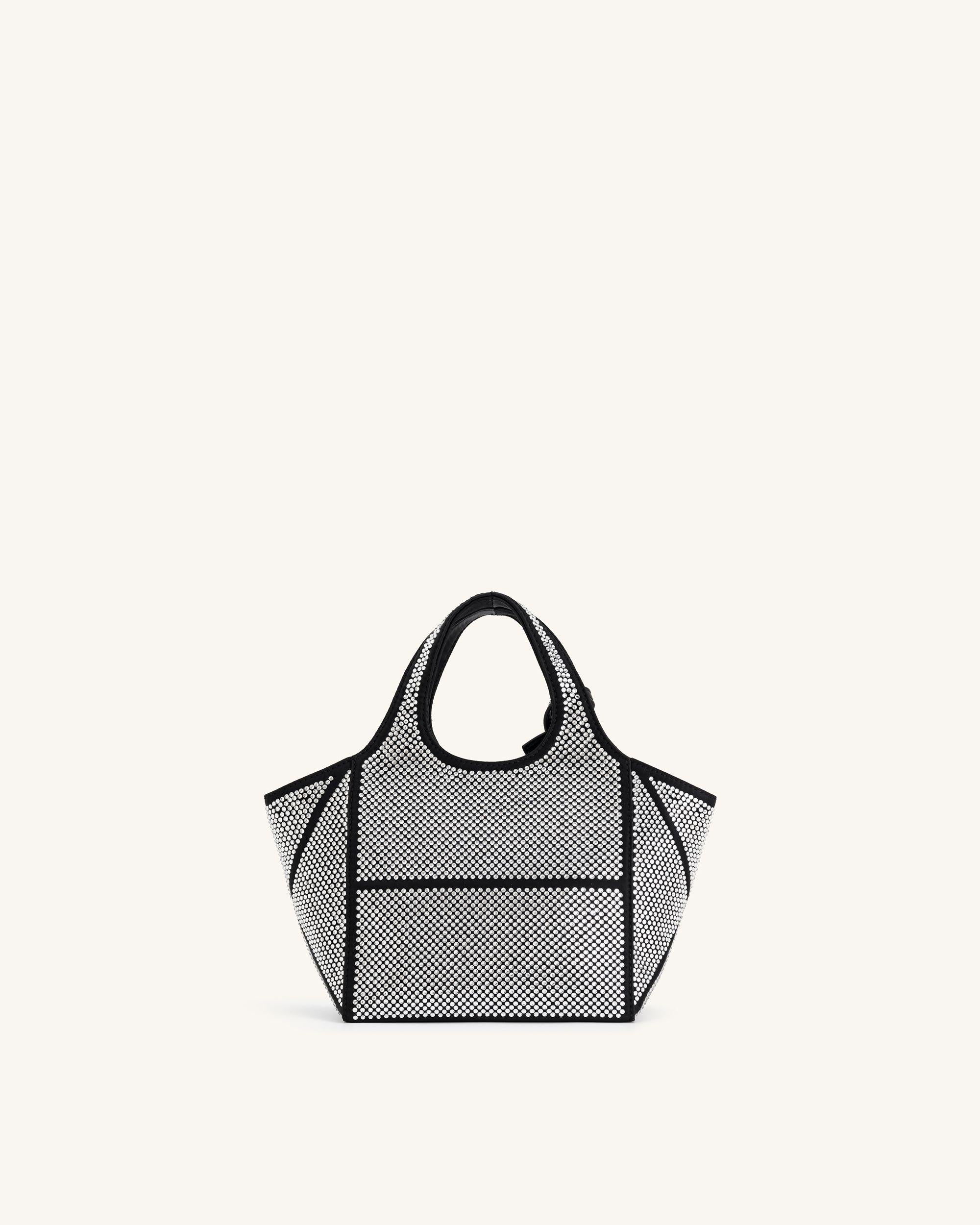 Eliana Artificial Crystal Mini Tote Bag - Anthracite