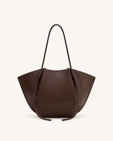 Nala Wide Tote Bag - Deep Brown