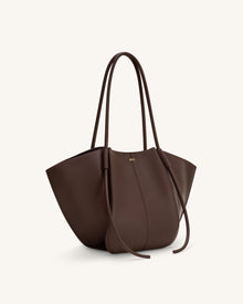 Nala Wide Tote Bag - Deep Brown