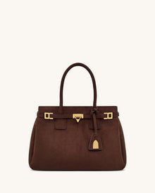 Miley Belt Embellished Tote Bag - Brown