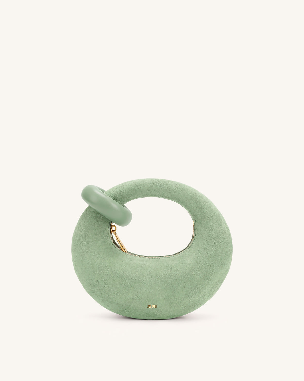 Abacus Faux Suede Mini Top Handle Bag - Light Green