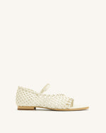 Jocelyn Weave Strap Flip-flops - Beige