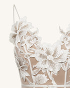 Floral Sling Mini Dress - White