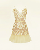Floral Sling Mini Dress - Butter Yellow