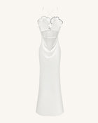 Orchid Embroidered Dress - White/Black
