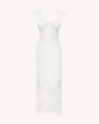 Orchid Embroidered Corset Dress - White